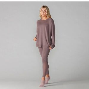 TAVI Cozy Sweatshirt IN DUSK BROWN 
ACTIVE YOGA CASUAL $98 xs